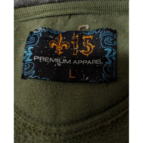 i5 apparel Large Green 1/4 zip Fleece Aspen Colorado Logo Sweatshirt Jacket - Picture 11 of 11